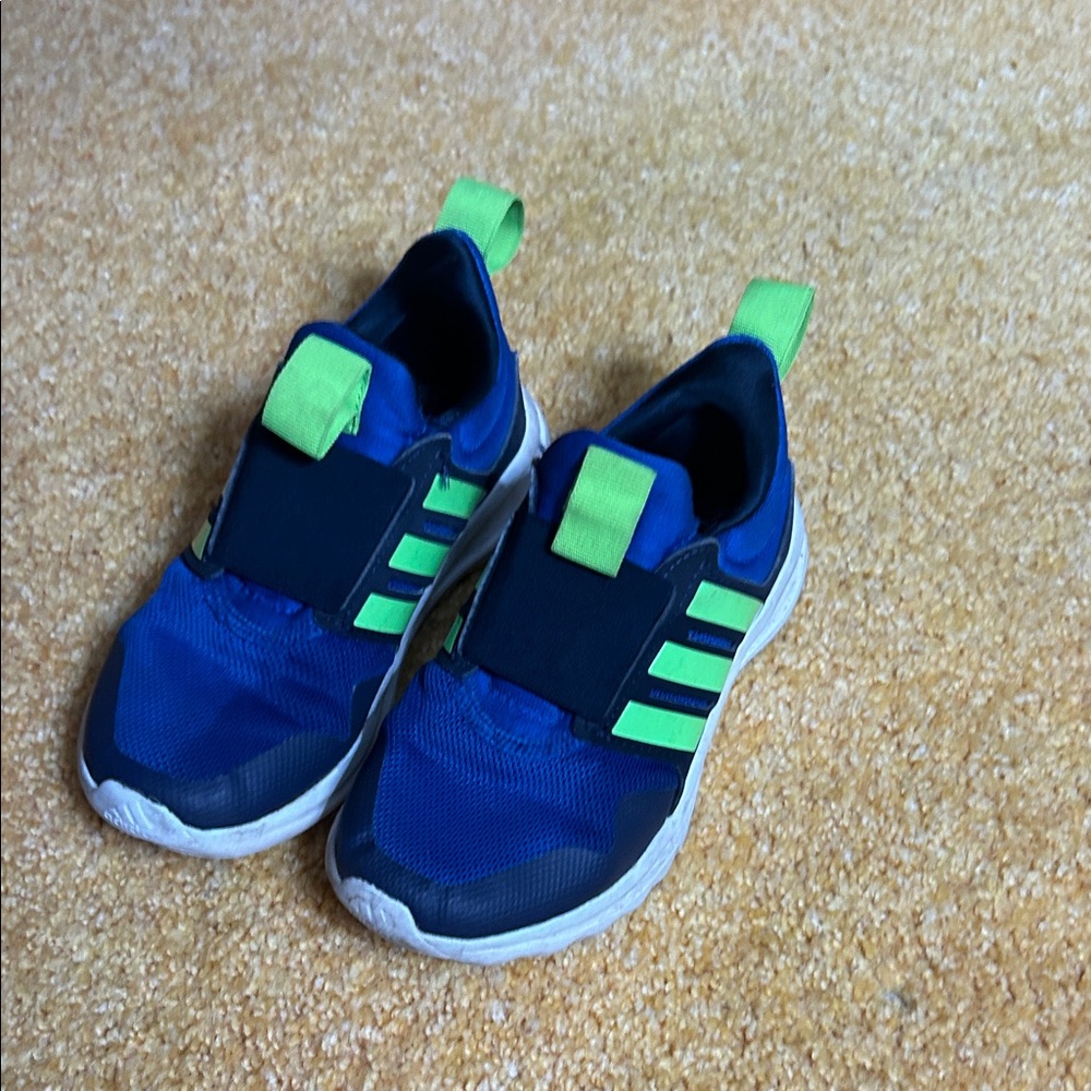 Adidas Kids Sneakers in Blue and Neon Green